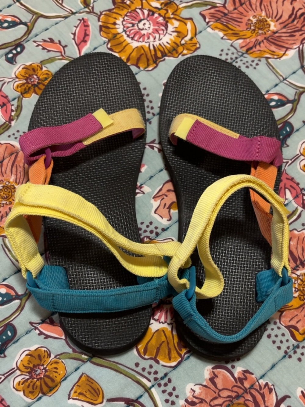 Teva Multicolor Sport Sandals - Yellow, Teal, Pink, Orange